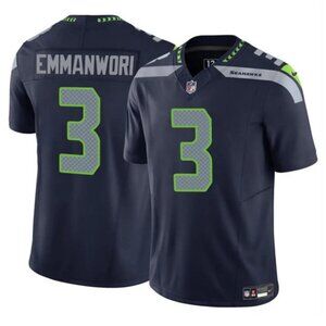 Mens Youths Optional For Nick Emmanwori Navy Vapor Stitched Jersey